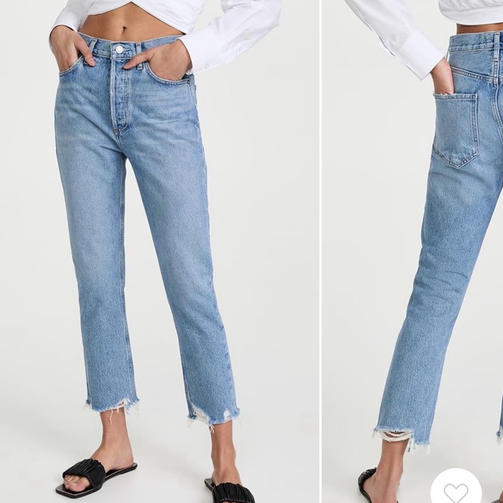 AGOLDE Riley High Waist Straight leg Crop Womens Jeans size 32